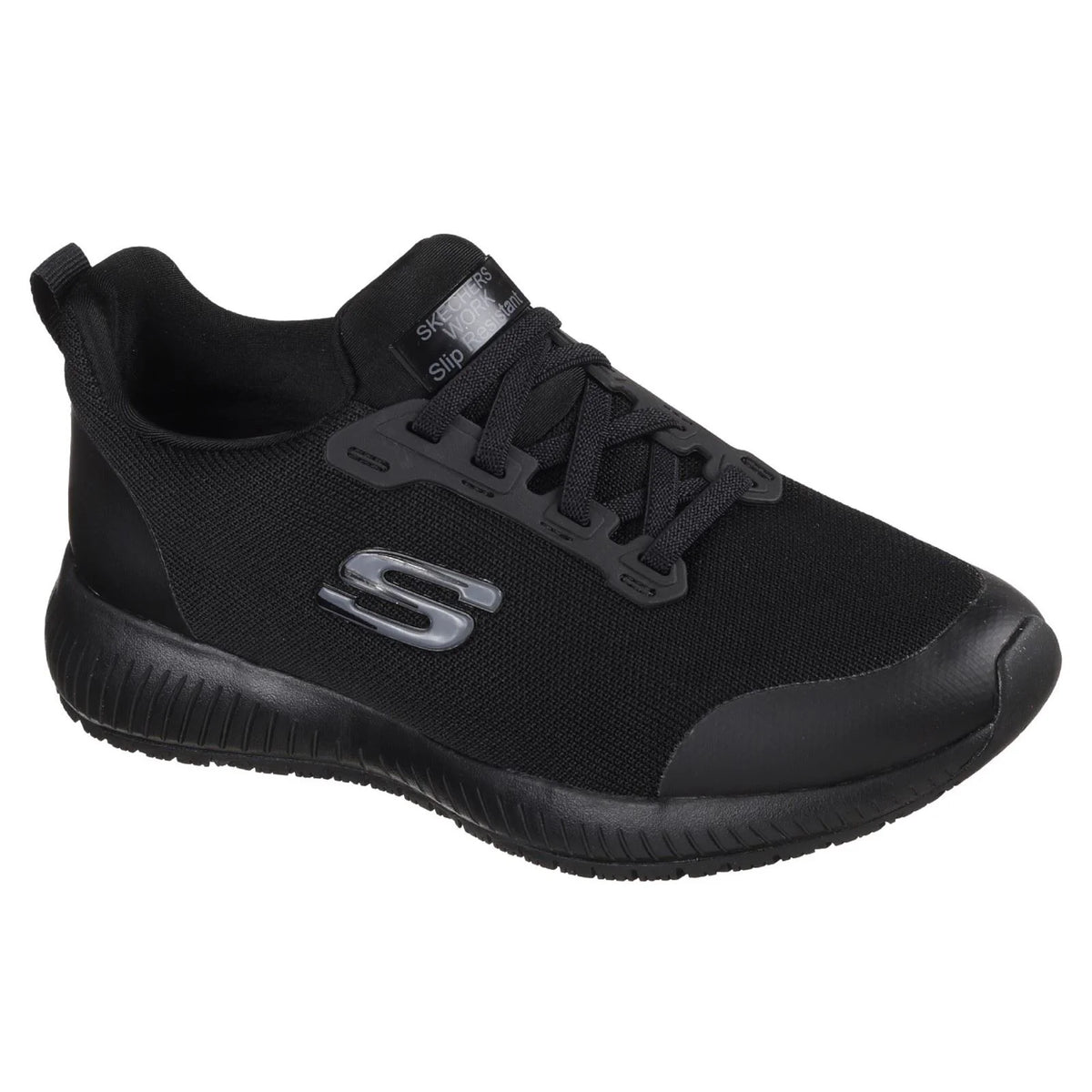 SKECHERS Women's Wide Fit Squad SR Work Shoes - Black | 77222