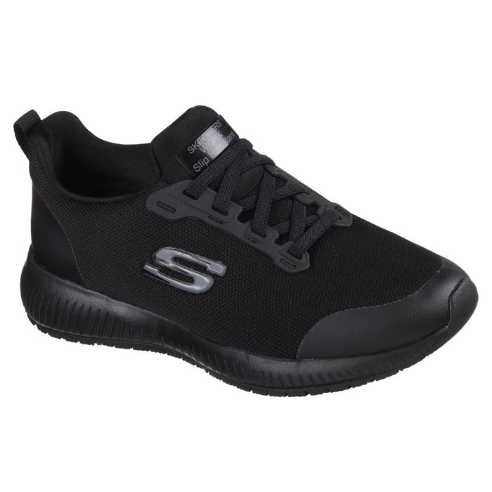 SKECHERS Women's Wide Fit Squad SR Work Shoes - Black | 77222