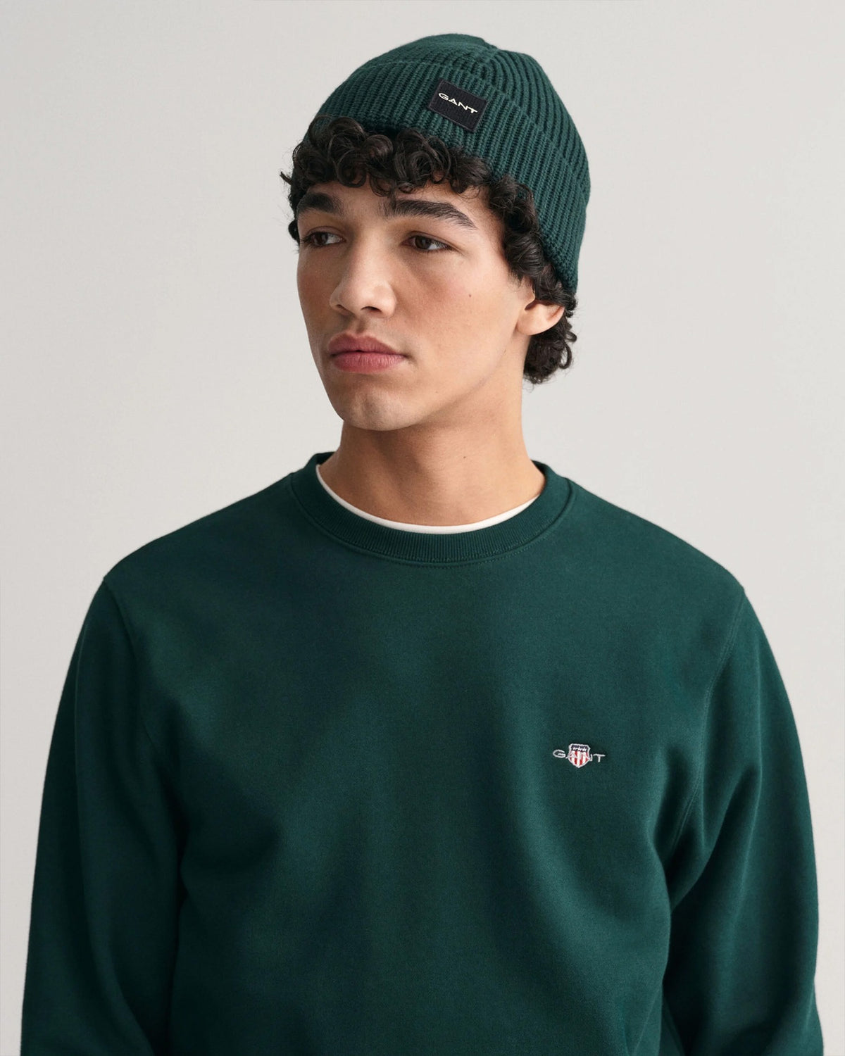 GANT Cotton Crew Neck Sweatshirt - Green