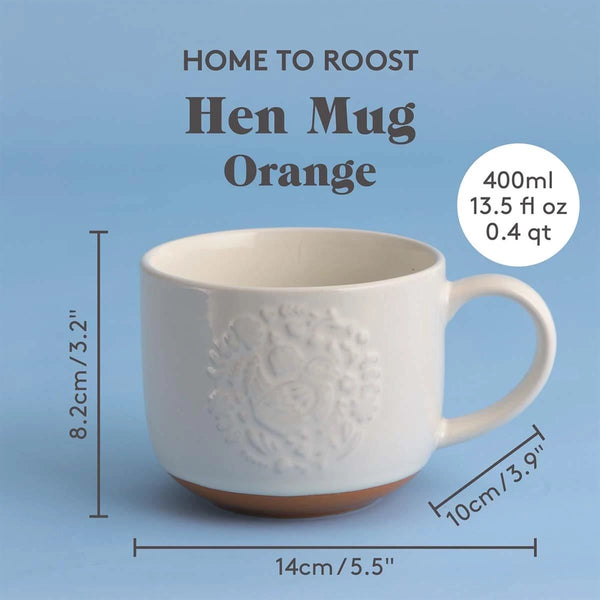 MASON CASH Folk Farmyard Hen Mug 400ml - Orange