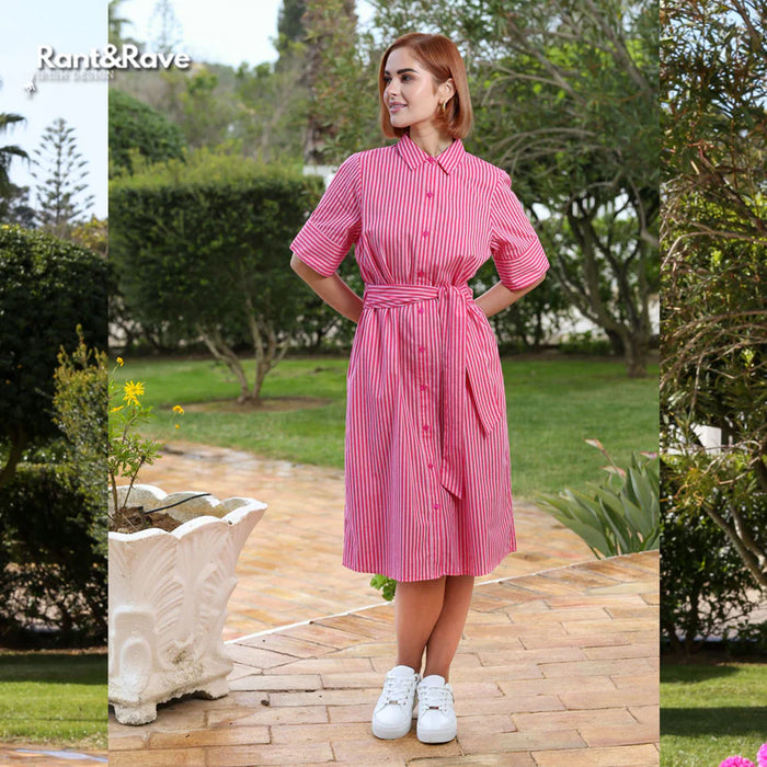 RANT & RAVE Alicia Dress - Pink Stripe