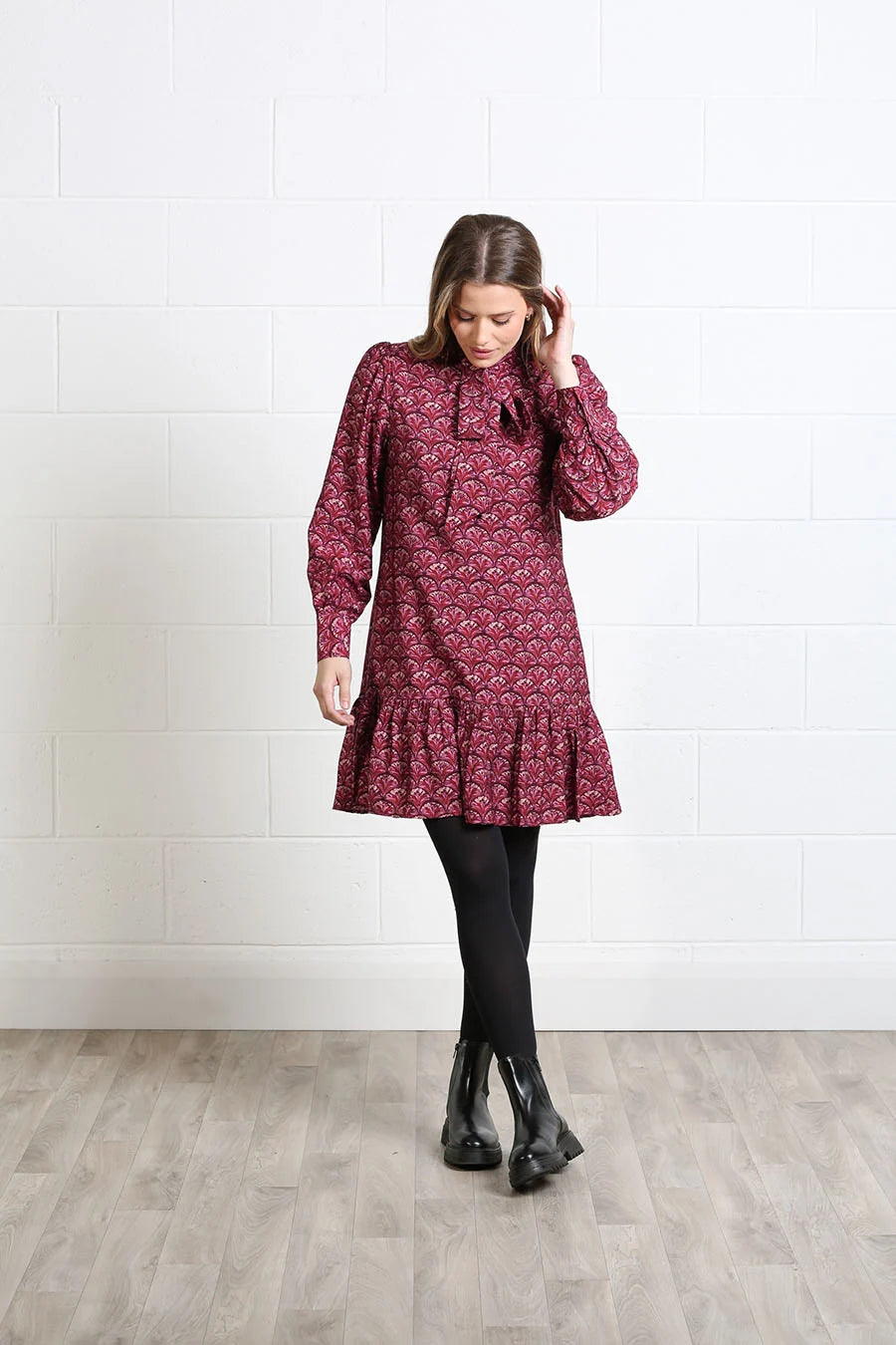 RANT & RAVE Anabelle Long Sleeve Dress - Pink