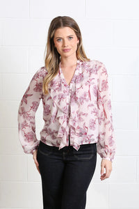 RANT & RAVE Anna Top - Pink Print