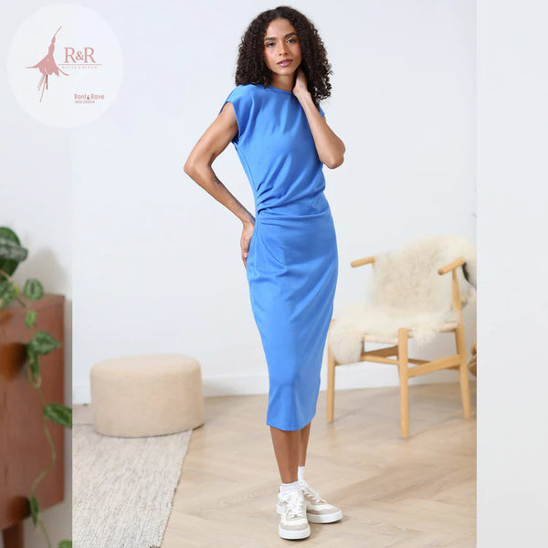 RELAX & RENEW Anya Dress- Cobalt