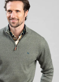 MAGEE Valentia 1/4 Zip Jumper - Green