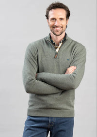 MAGEE Valentia 1/4 Zip Jumper - Green