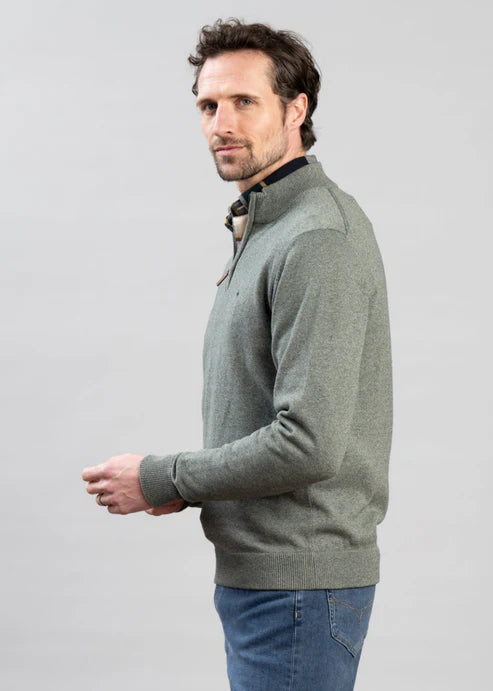 MAGEE Valentia 1/4 Zip Jumper - Green