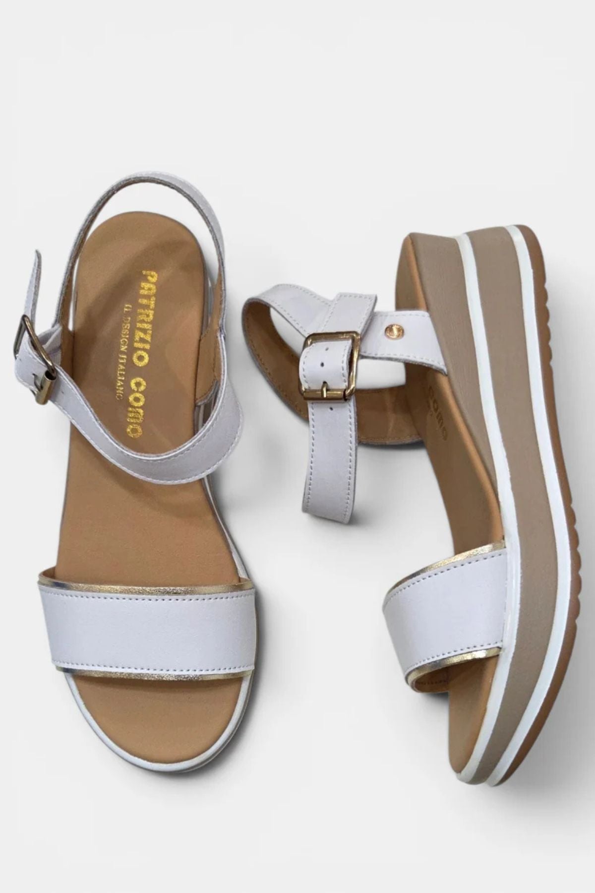 PATRIZIO COMO Alatri Two-tone Sandal - White