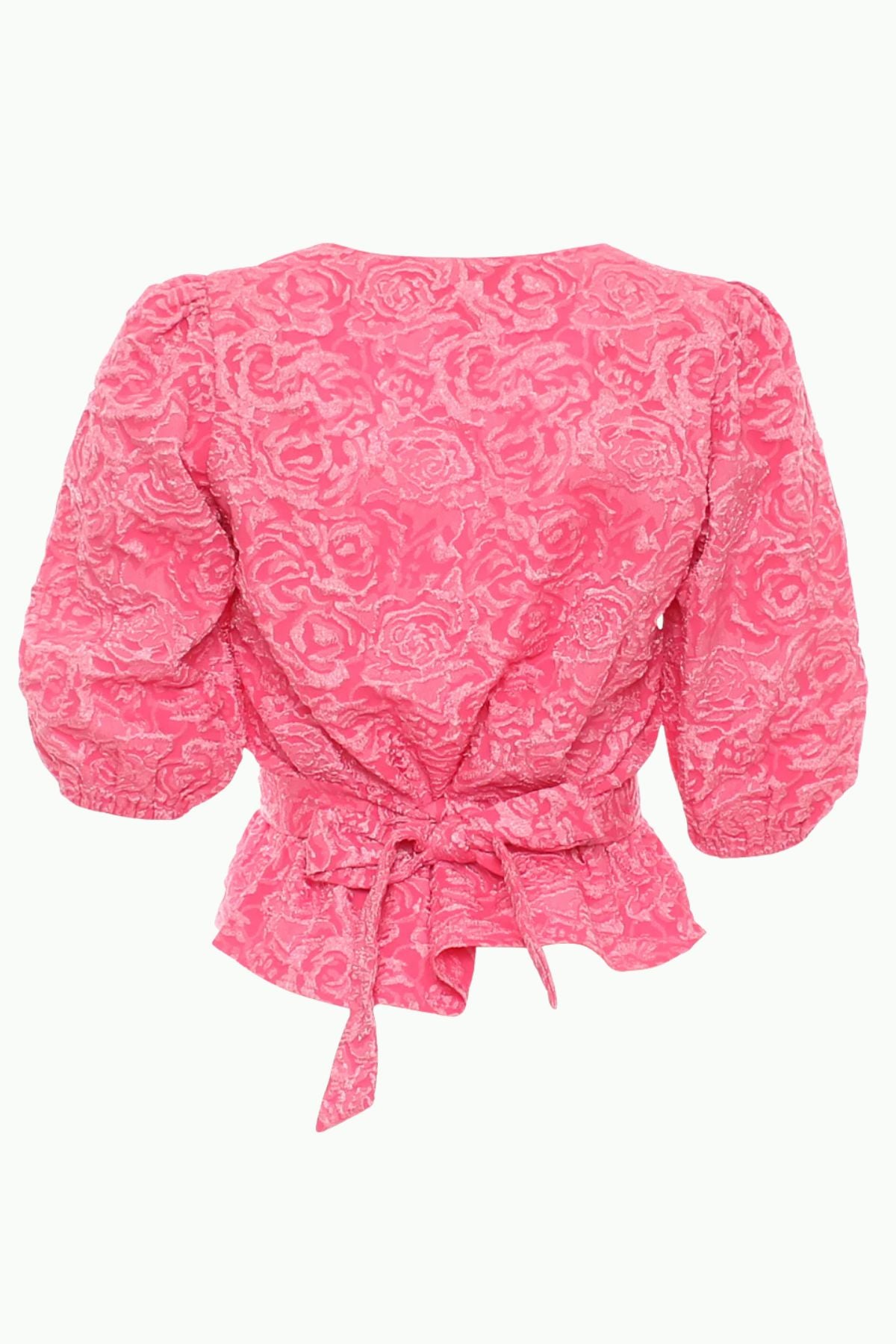 RANT & RAVE Alma Textured V-Neck Top - Pink