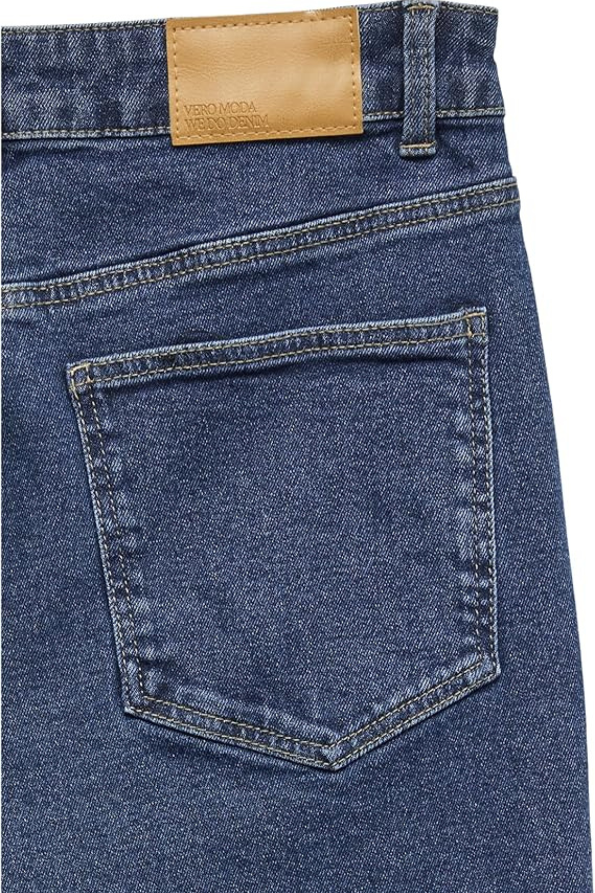 VERO MODA Amara Mid Rise Straight Fit Jeans - Mid Blue