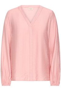FRANSA Arianna V-Neck Blouse - Blush