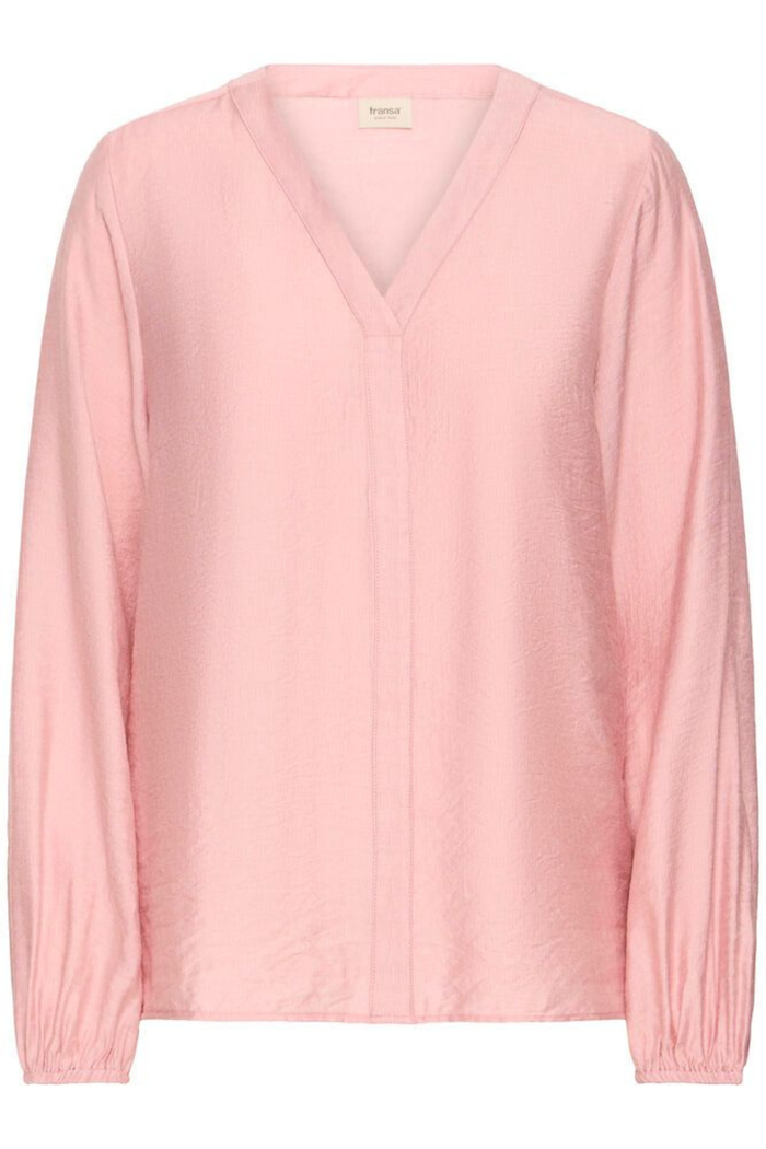 FRANSA Arianna V-Neck Blouse - Blush