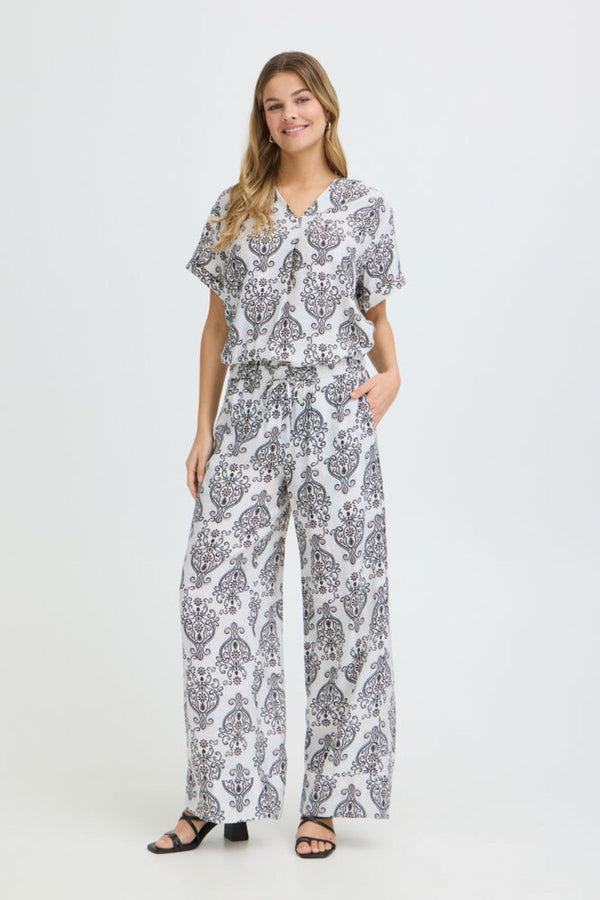 FRANSA Ariana Boho Wide Leg Trousers
