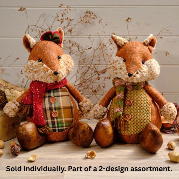 LANGS Mr and Mrs Dressed Fox Sitting Doorstop - 1PC