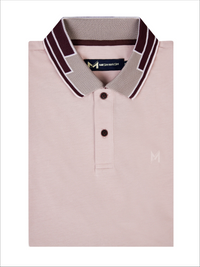 MISH MASH Briza Short Sleeve Polo Shirt - Dusty Pink