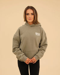 BALI Baseline Oversized Back Print Hoodie - Olive Green