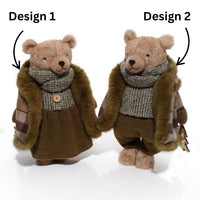 LANGS Evergreen Standing Plush Boy or Girl Bear Ornament 44cm - 1Pc