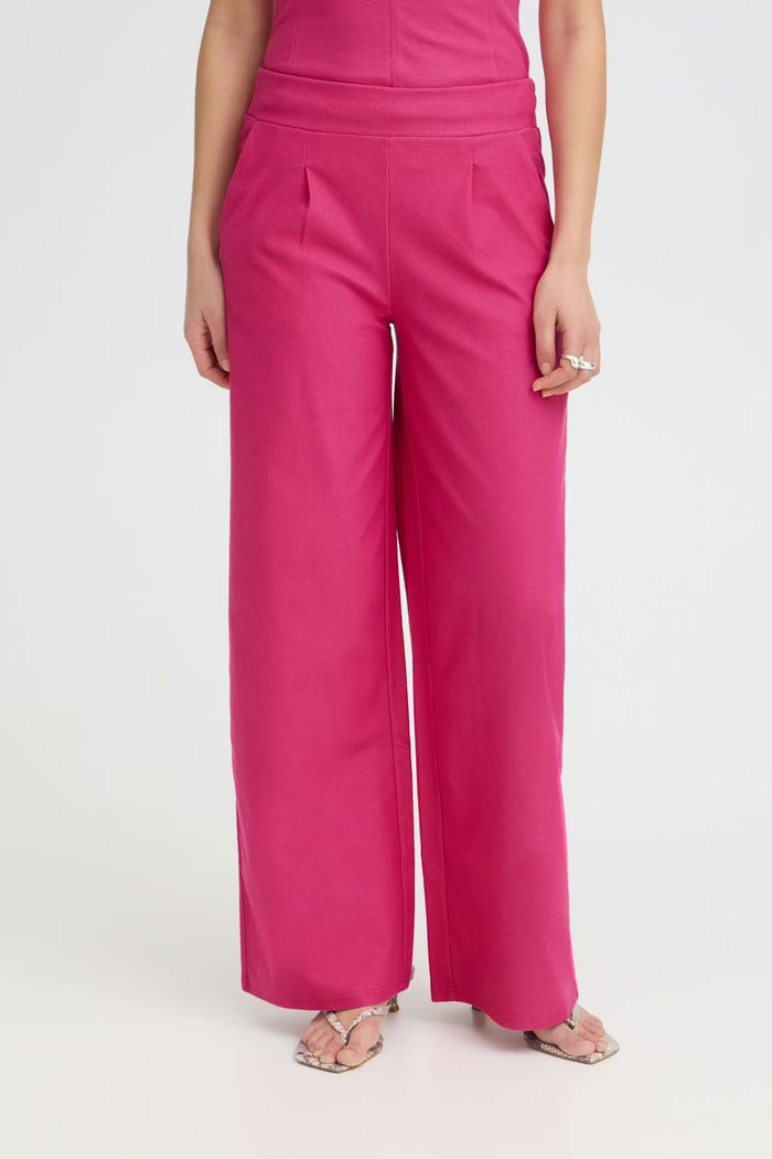 ICHI Kate Denim Trousers - Berry