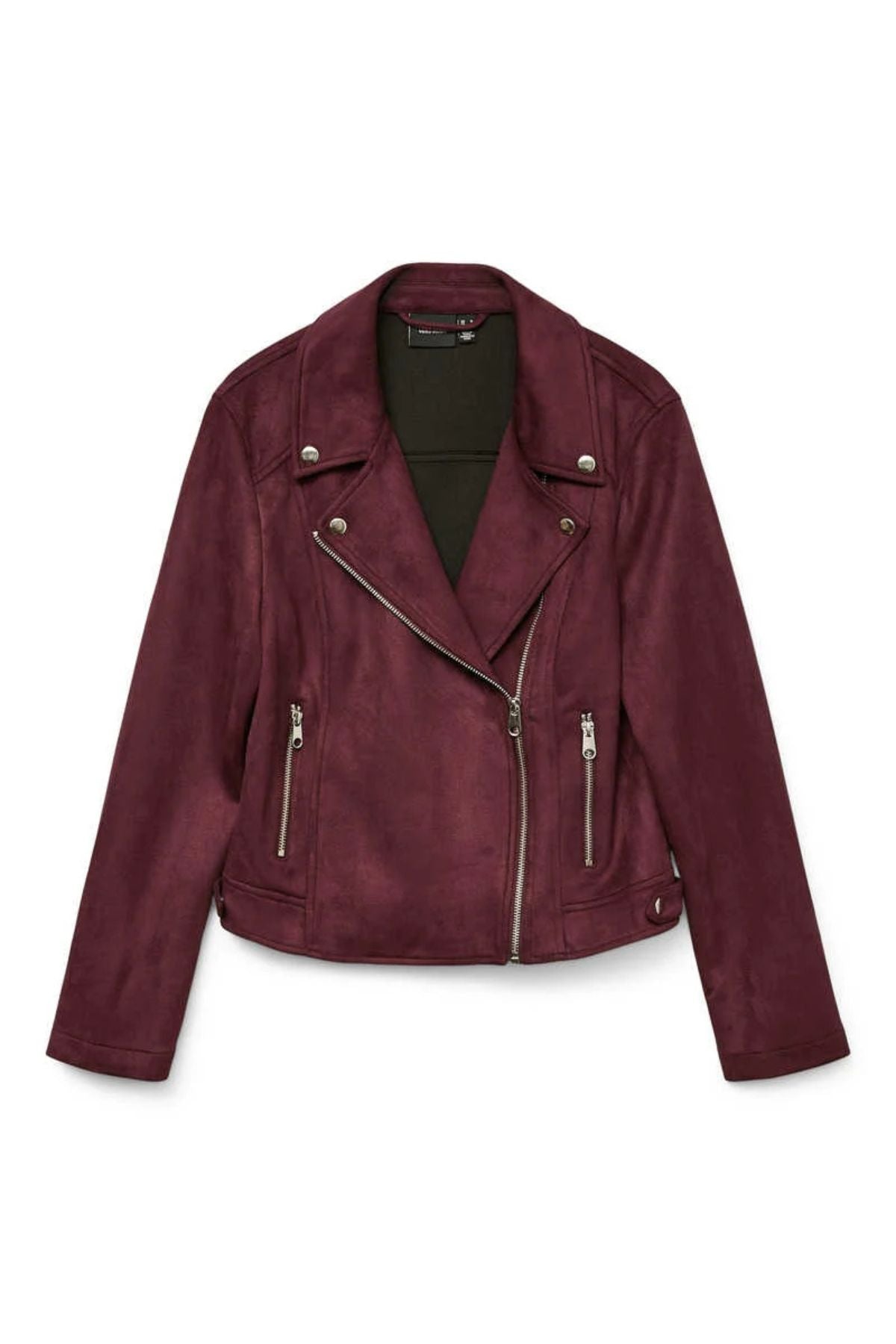 VERO MODA Josie Faux Suede Jacket - Wine