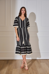 COPE CLOTHING Bohemian Style Dress - Black