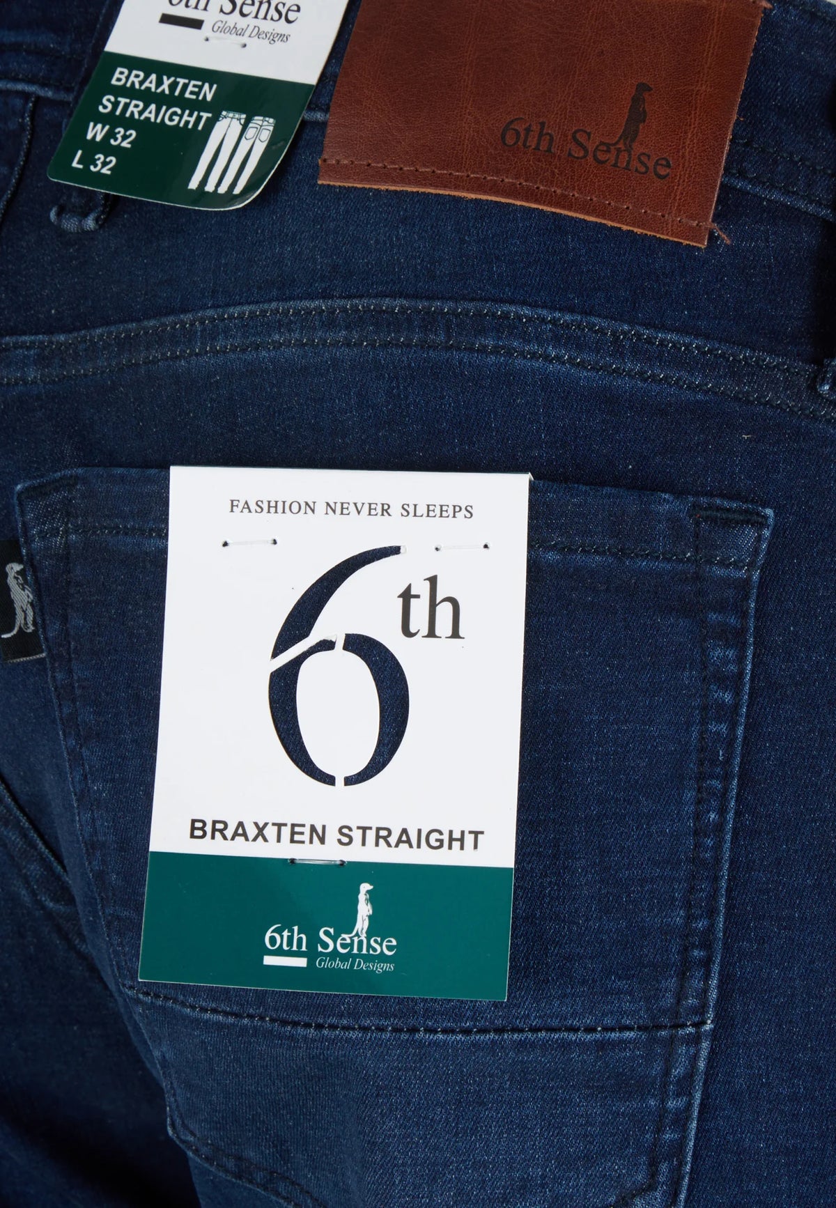 6th SENSE Braxten Straight Jean - Stonewash