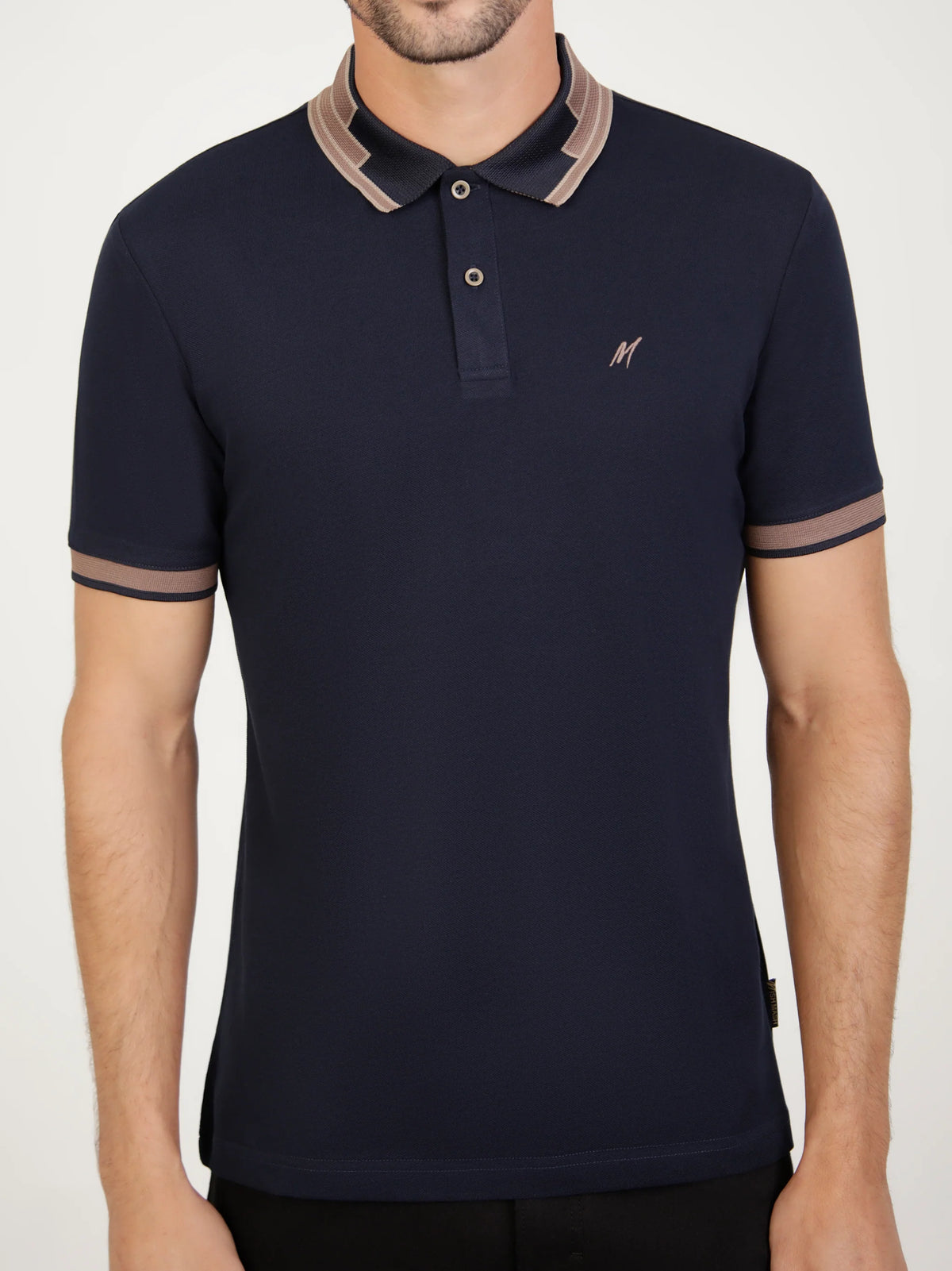 MISH MASH Briza Short Sleeve Polo Shirt - Navy