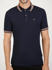 MISH MASH Briza Short Sleeve Polo Shirt - Navy