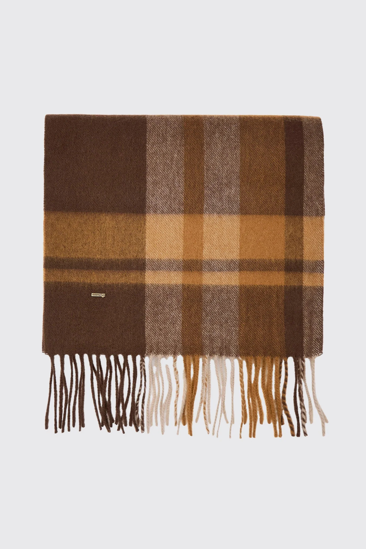 DUBARRY Kinvara Wool Check Scarf - Brown