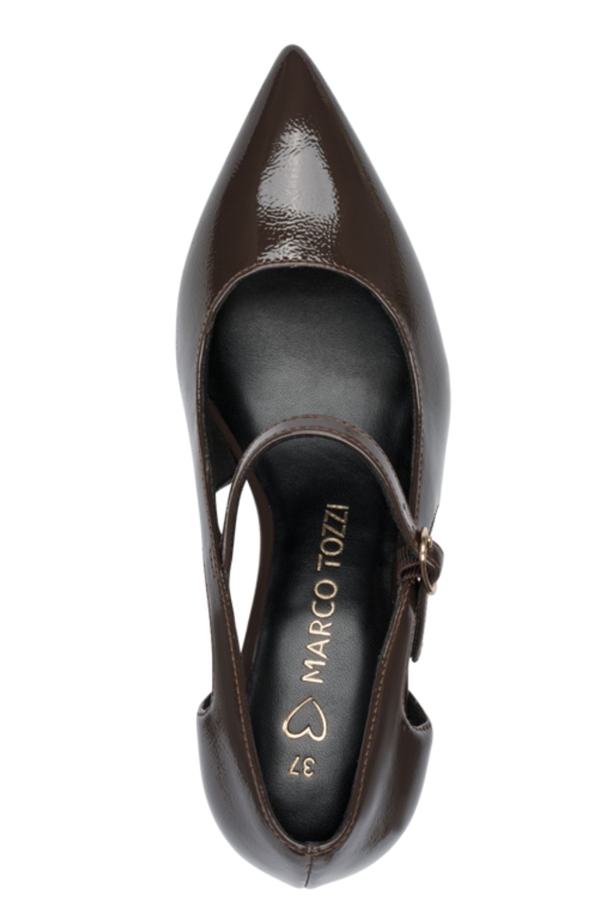 MARCO TOZZI Stiletto Patent Heels - Mocha