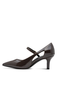 MARCO TOZZI Stiletto Patent Heels - Mocha