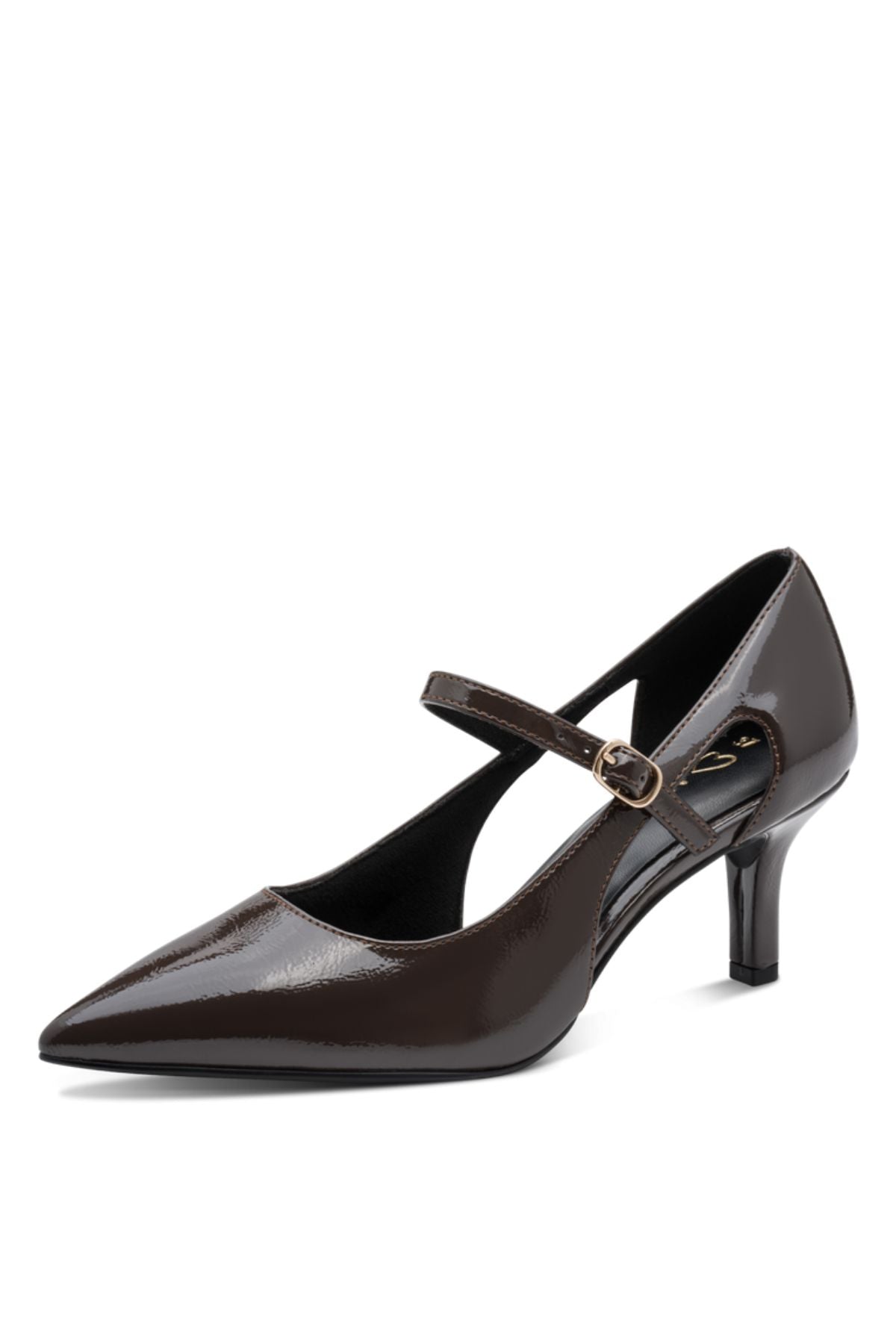 MARCO TOZZI Stiletto Patent Heels - Mocha