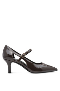 MARCO TOZZI Stiletto Patent Heels - Mocha