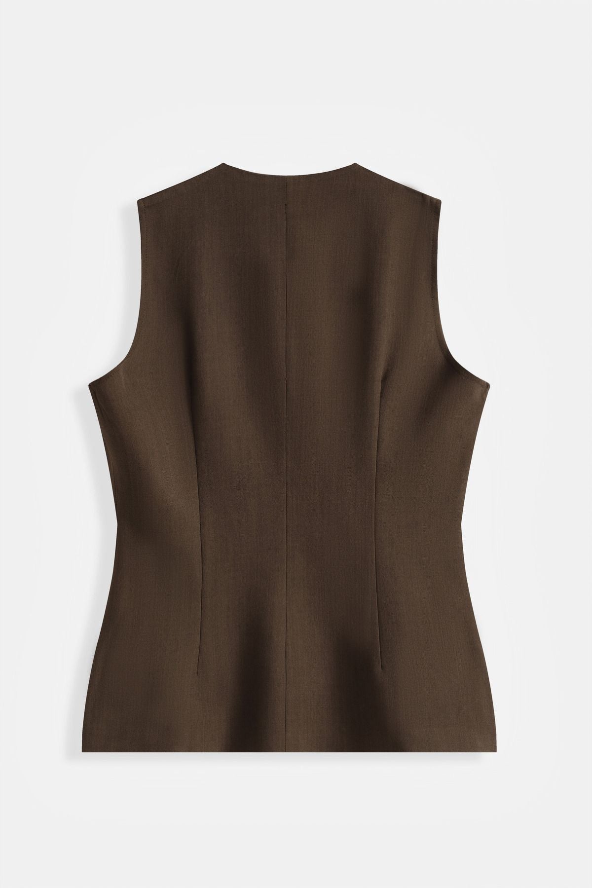 COPE CLOTHING Fluid Fitted Waistcoat - Brown