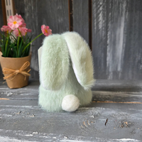 LANGS Bunny Hops Plush Easter Small Sitting Ornament cm - Green