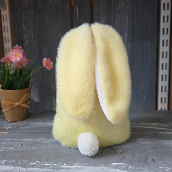 LANGS Bunny Hops Plush Easter Sitting Ornament cm - Yellow