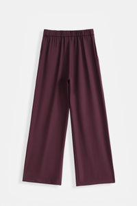COPE CLOTHING Fluid Wide Leg Pants - Burgundy