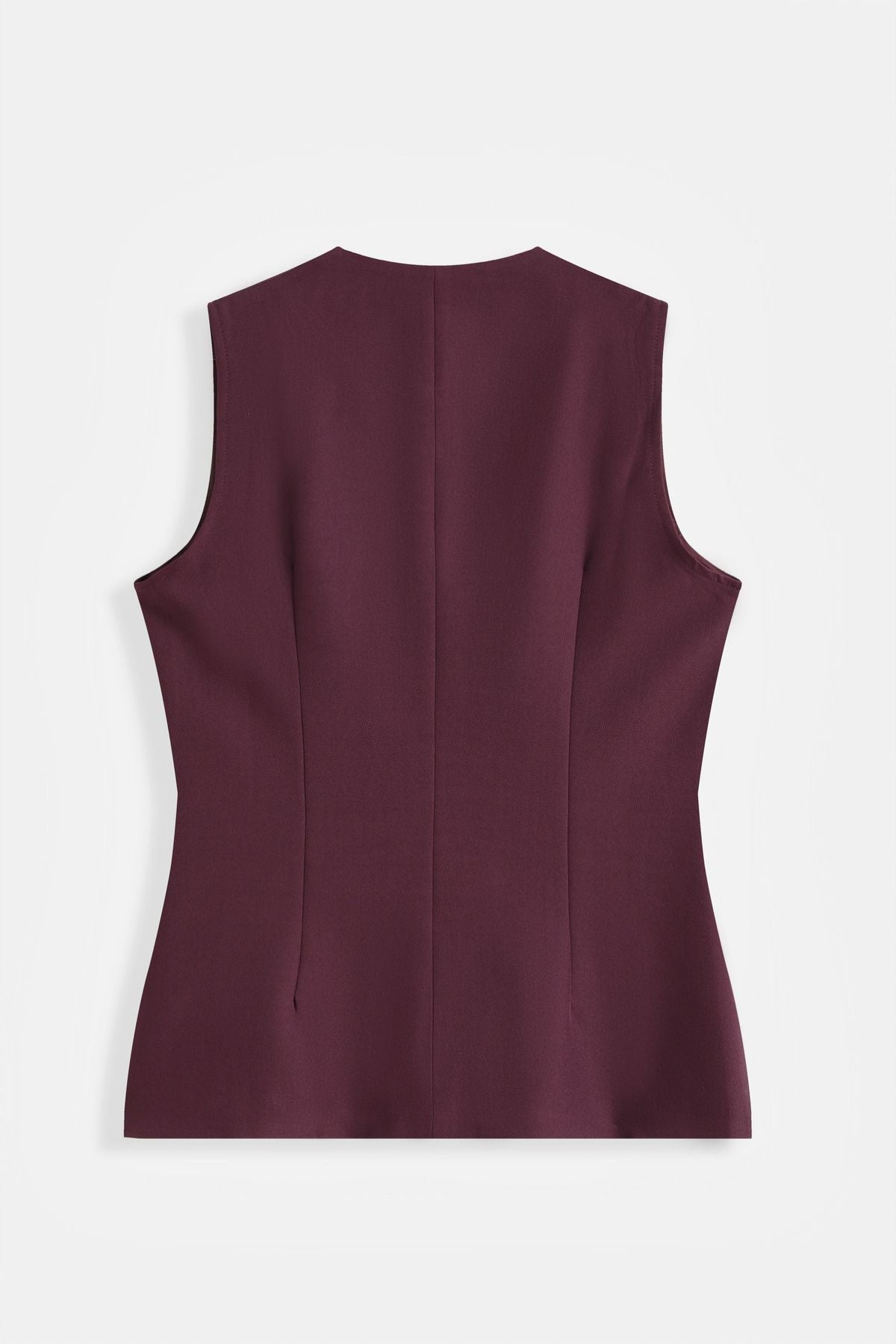 COPE CLOTHING Fluid Fitted Waistcoat - Burgundy