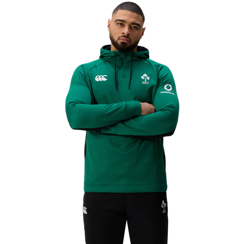 CANTERBURY IRFU Rugby Ireland 2025/26 Half Zip Hoodie - Green