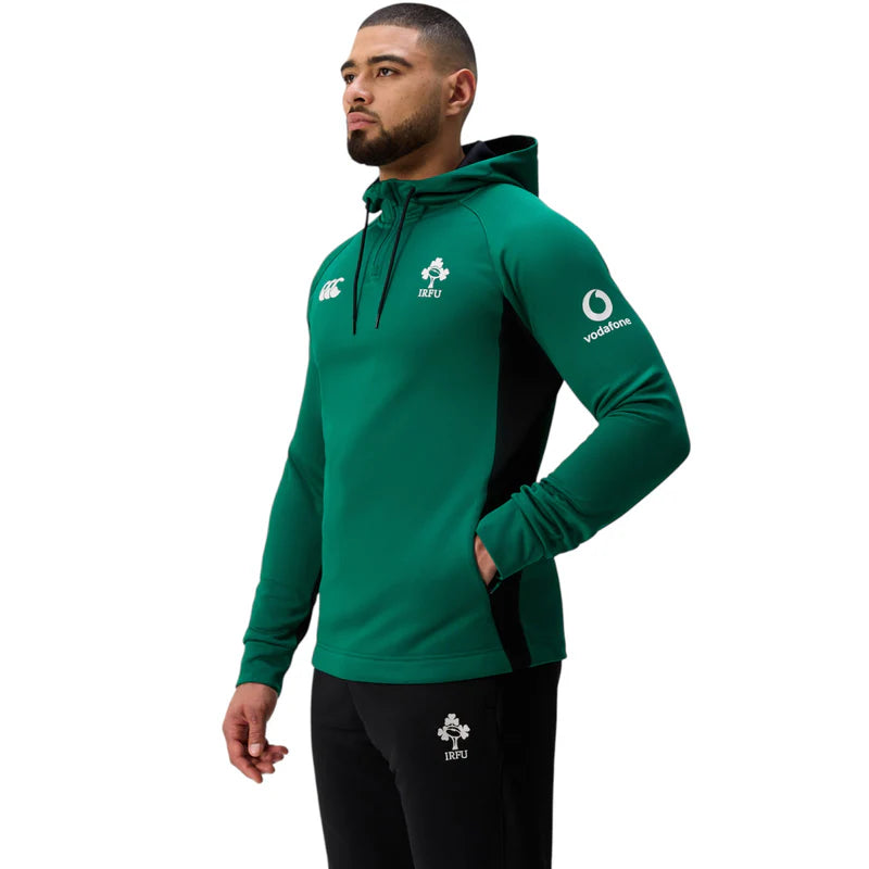 CANTERBURY IRFU Rugby Ireland 2025/26 Half Zip Hoodie - Green