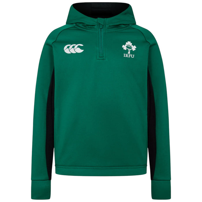 CANTERBURY Kids IRFU Rugby Ireland 2025/26 Half Zip Hoodie - Green