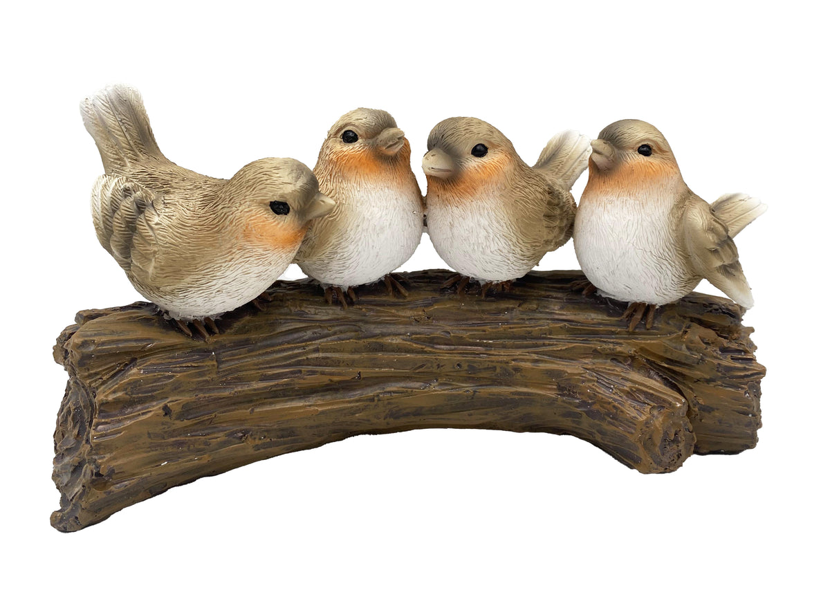 WGP Robins on Tree Stump Figurine 8.5x18cm