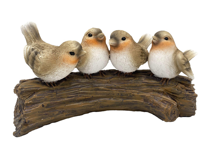 WGP Robins on Tree Stump Figurine 8.5x18cm