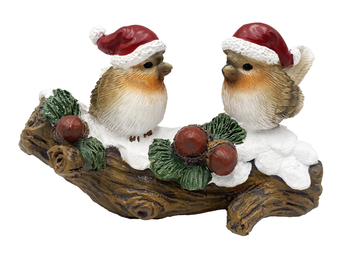 WGP Robin Pair with Santa Hats