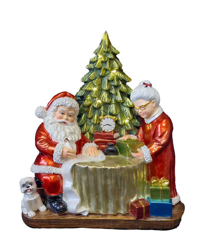 WGP Mr & Mrs Clause LED Figurine 24cm