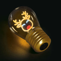 LEGAMI Decorative Lightbulb-Shaped Table Lamp - Reindeer - Bulb Fiction