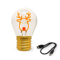 LEGAMI Decorative Lightbulb-Shaped Table Lamp - Reindeer - Bulb Fiction