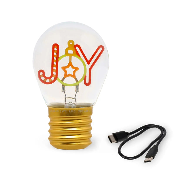 LEGAMI Decorative Lightbulb-Shaped Table Lamp - Joy - Bulb Fiction