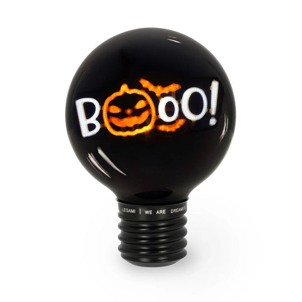 LEGAMI Decorative Lightbulb-Shaped Table Lamp - Pumpkin Booo - Bulb Fiction XL