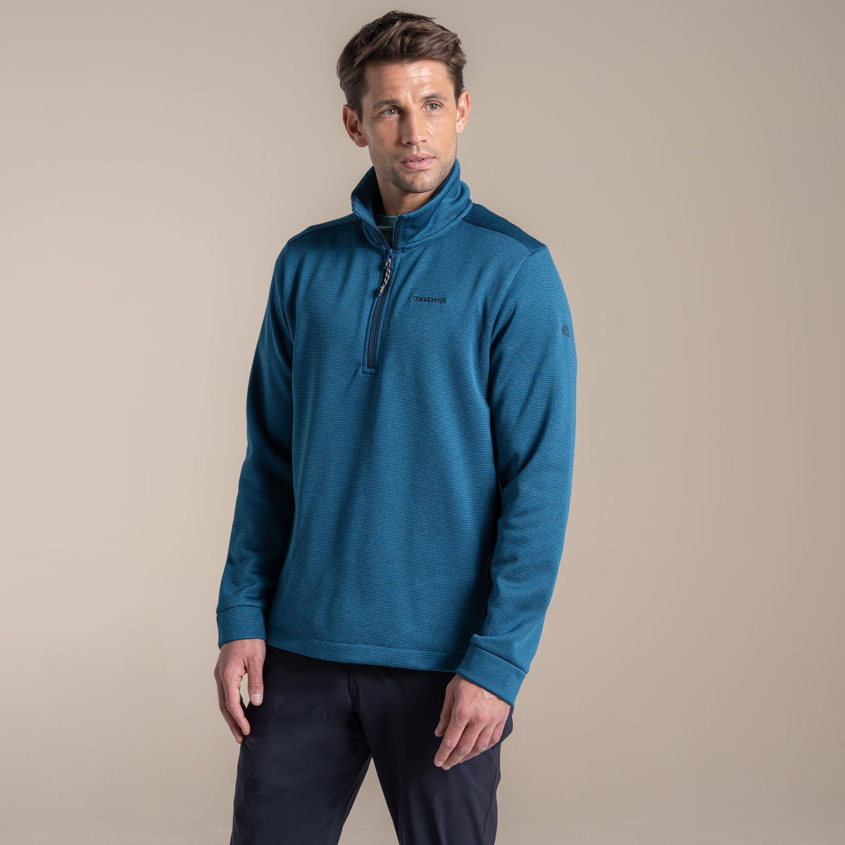 CRAGHOPPERS Men's Blake Half Zip Fleece - Blue