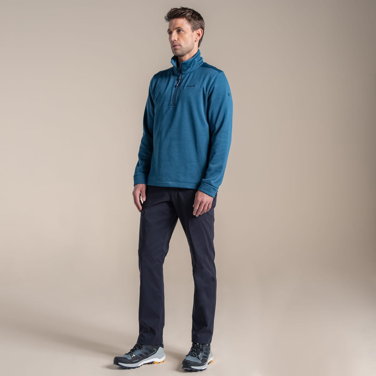 CRAGHOPPERS Men's Blake Half Zip Fleece - Blue